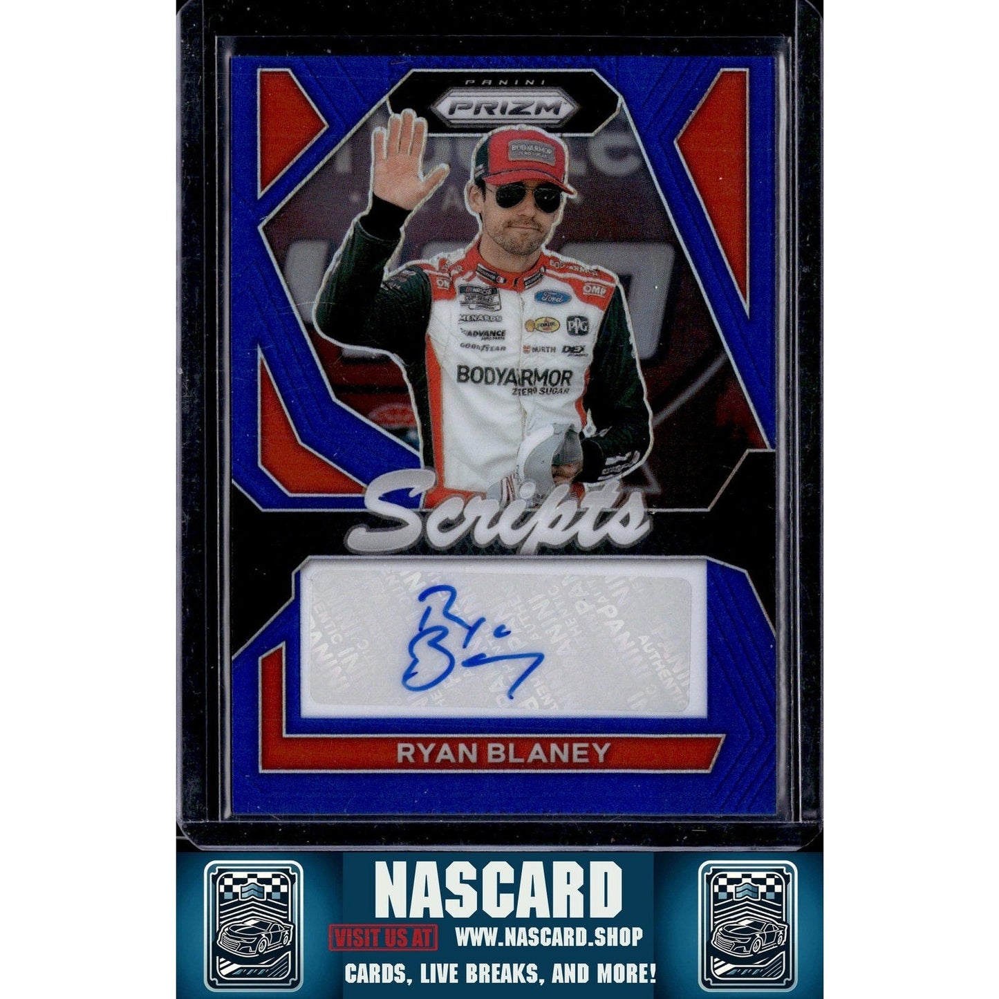 2024 Panini Prizm #S-RBY Ryan Blaney Scripts Blue #/49