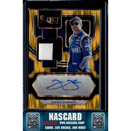 2024 Panini Select Jimmie Johnson Autographed Memorabilia Gold Flash Prizm /10