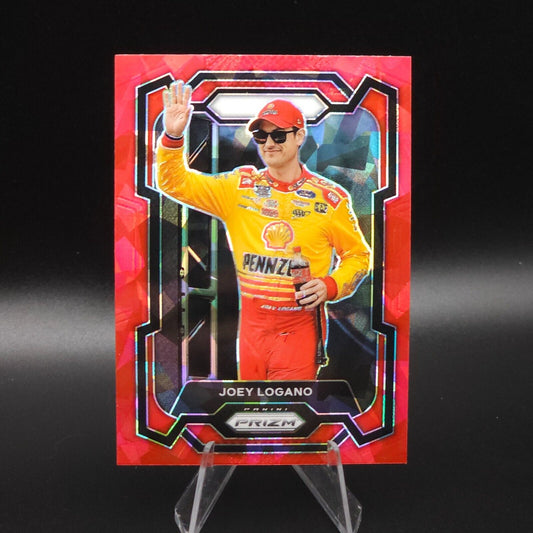 2024 Panini Prizm Racing Red Cracked Ice #86 Joey Logano