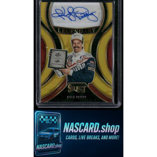 2024 Panini Select #LS-KPY Kyle Petty Legendary Signatures Gold Prizms #/10