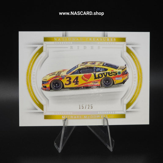 2024 Panini National Treasures Rides Holo Silver Michael McDowell /25