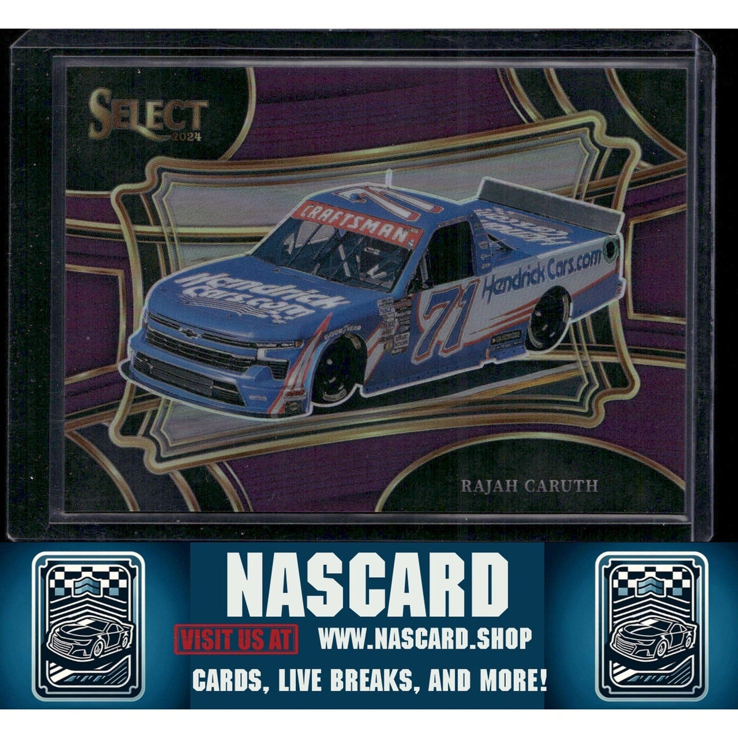 2024 Panini Select #125 Rajah Caruth Purple Prizms