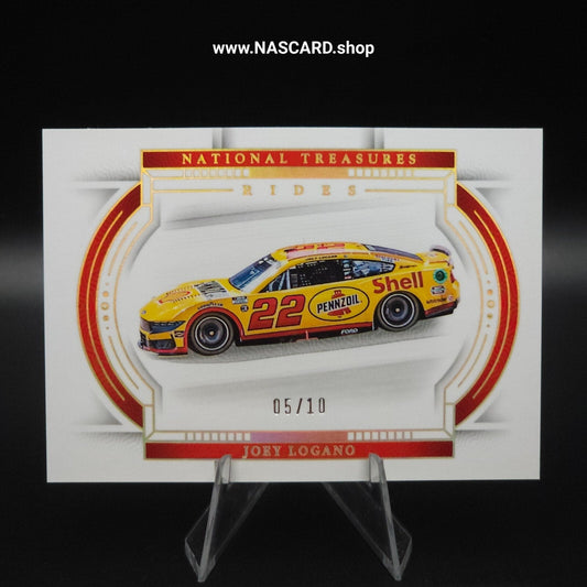 2024 National Treasures Rides #57 Joey Logano Holo Gold /10