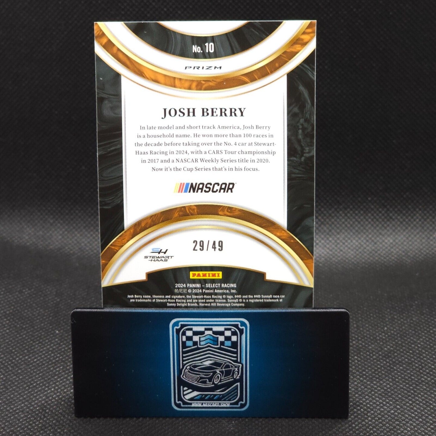 2024 Panini Select Racing American Pride Blue Prizm #10 Josh Berry 30/49