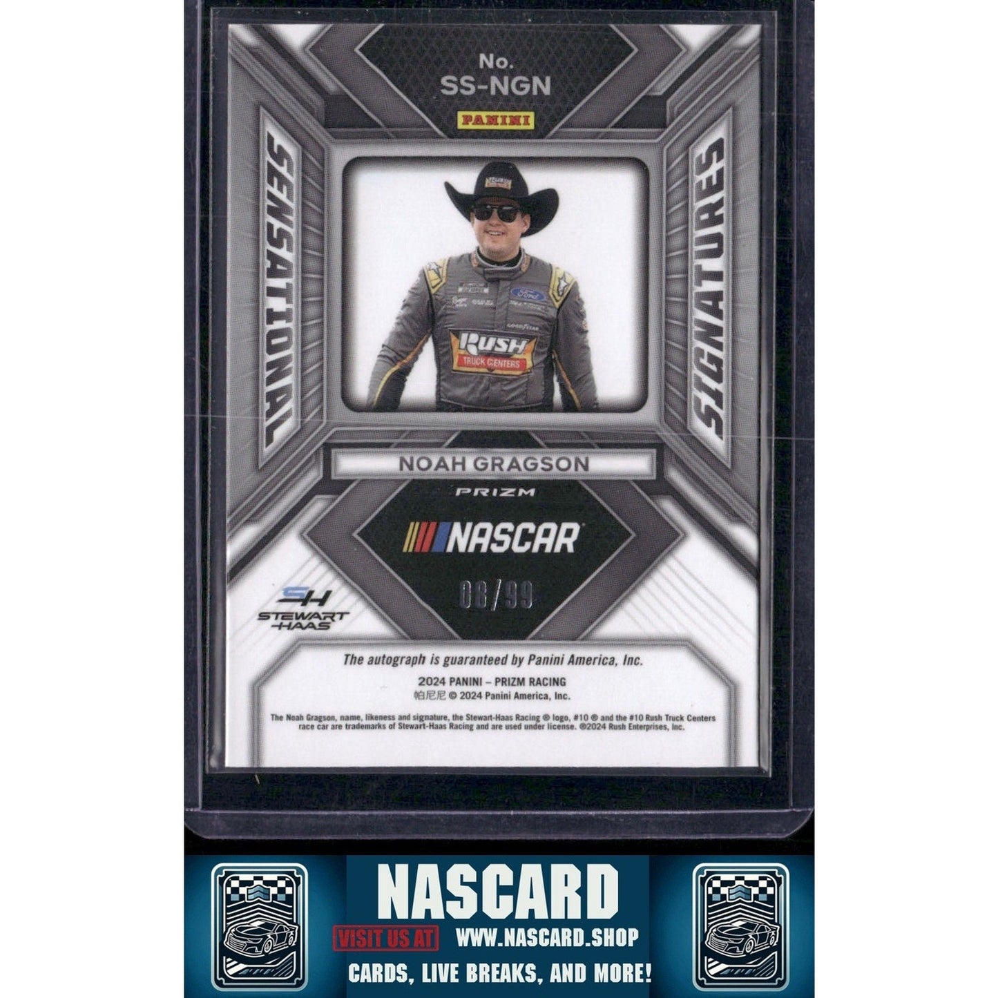 2024 Panini Prizm #SS-NGN Noah Gragson Sensational Signatures Red