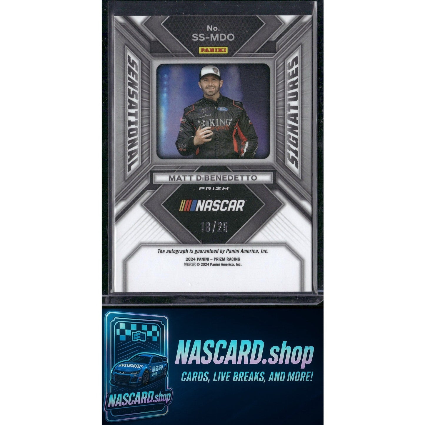 2024 Panini Prizm #SS-MDO Matt DiBenedetto Sensational Signatures Mojo #/25
