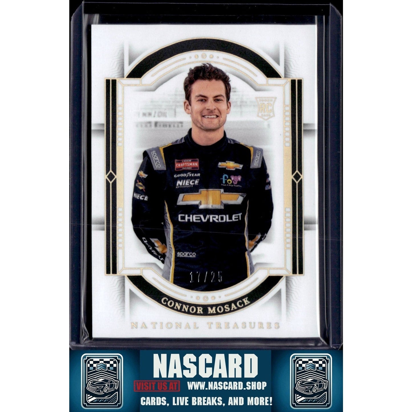 2024 Panini National Treasures #27 Connor Mosack Holo Silver #/25 (RC)