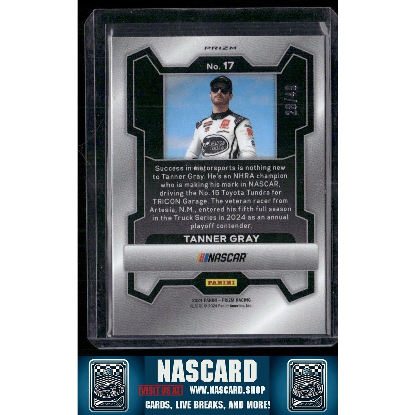 2024 Panini Prizm #17 Tanner Gray Carolina Blue