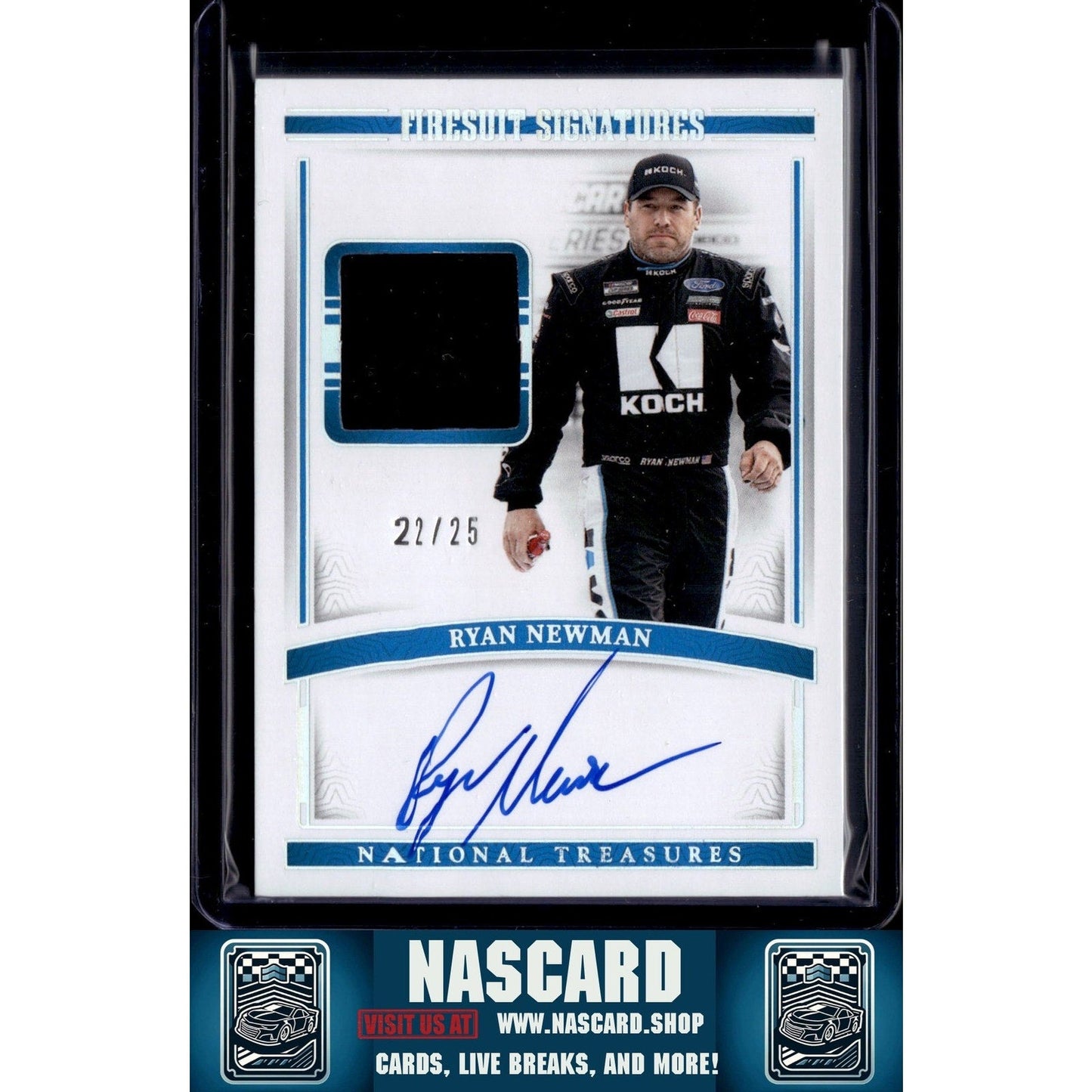2024 Panini National Treasures Ryan Newman Firesuit Signatures Holo Silver #/25