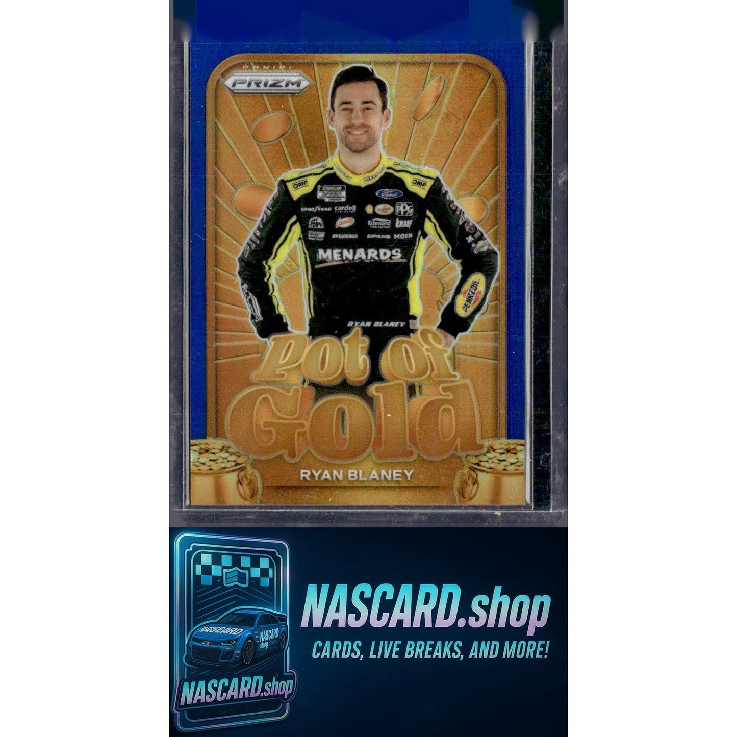 2024 Panini Prizm #11 Ryan Blaney Pot Of Gold Blue
