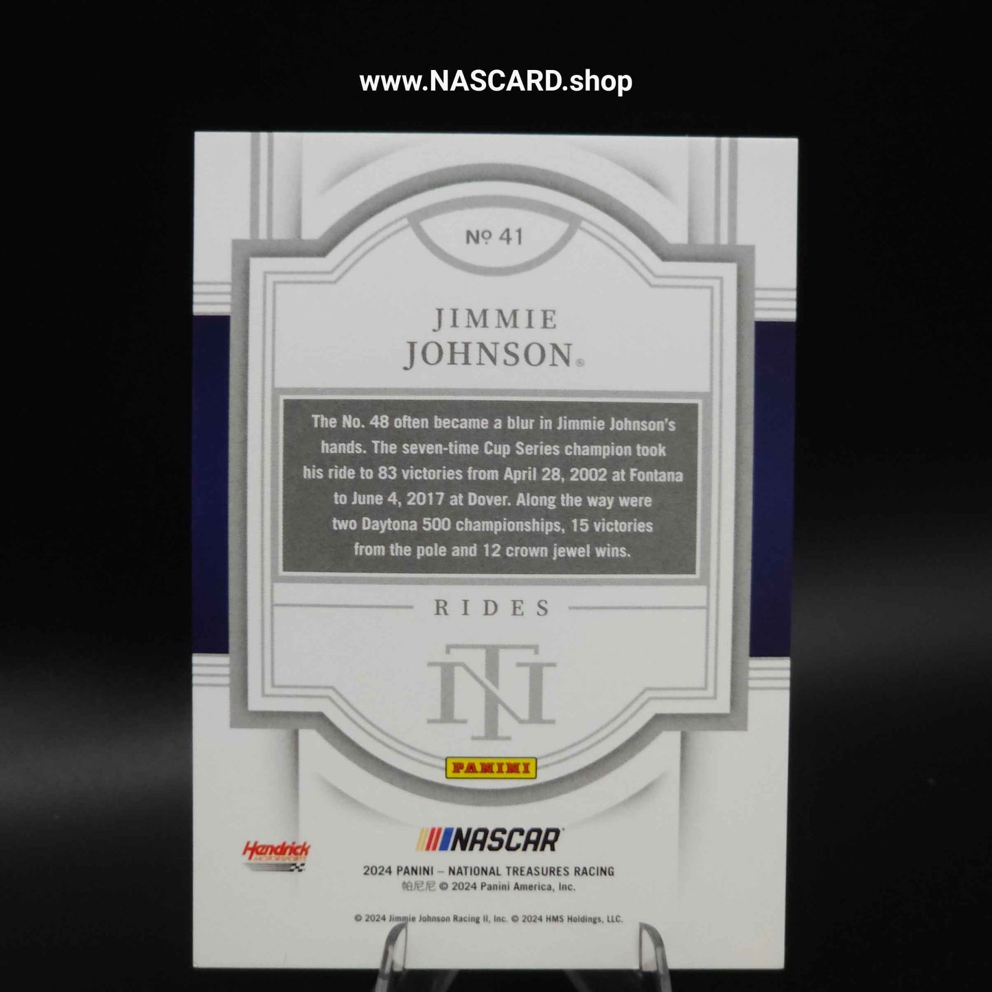 2024 National Treasures Rides #41 Gold Jimmie Johnson /10