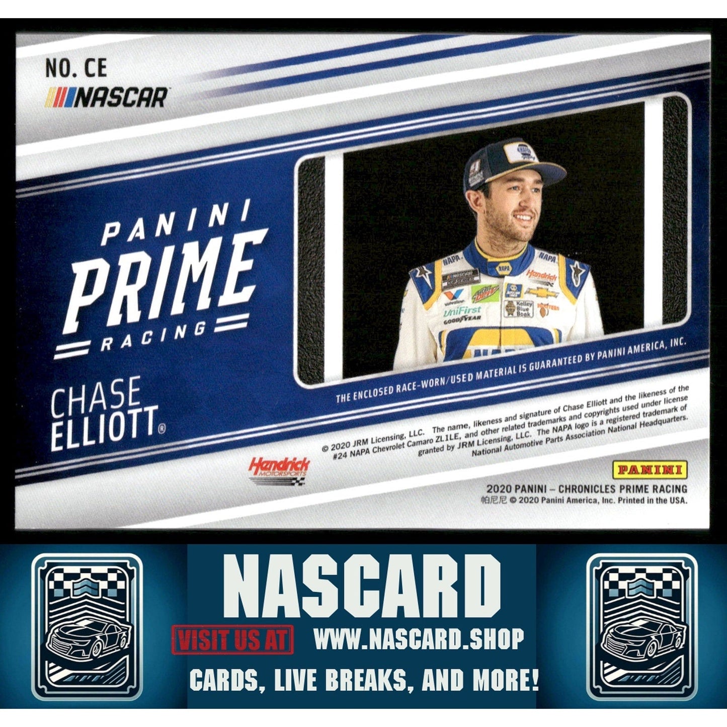 2020 Panini Chronicles Chase Elliott Prime Jumbo NAPA Patch 1/1