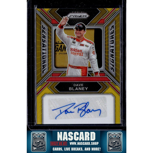 2024 Panini Prizm #SS-DBY Dave Blaney Sensational Signatures Gold #/10