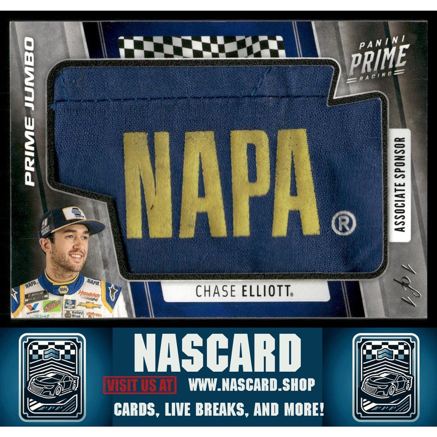 2020 Panini Chronicles Chase Elliott Prime Jumbo NAPA Patch 1/1
