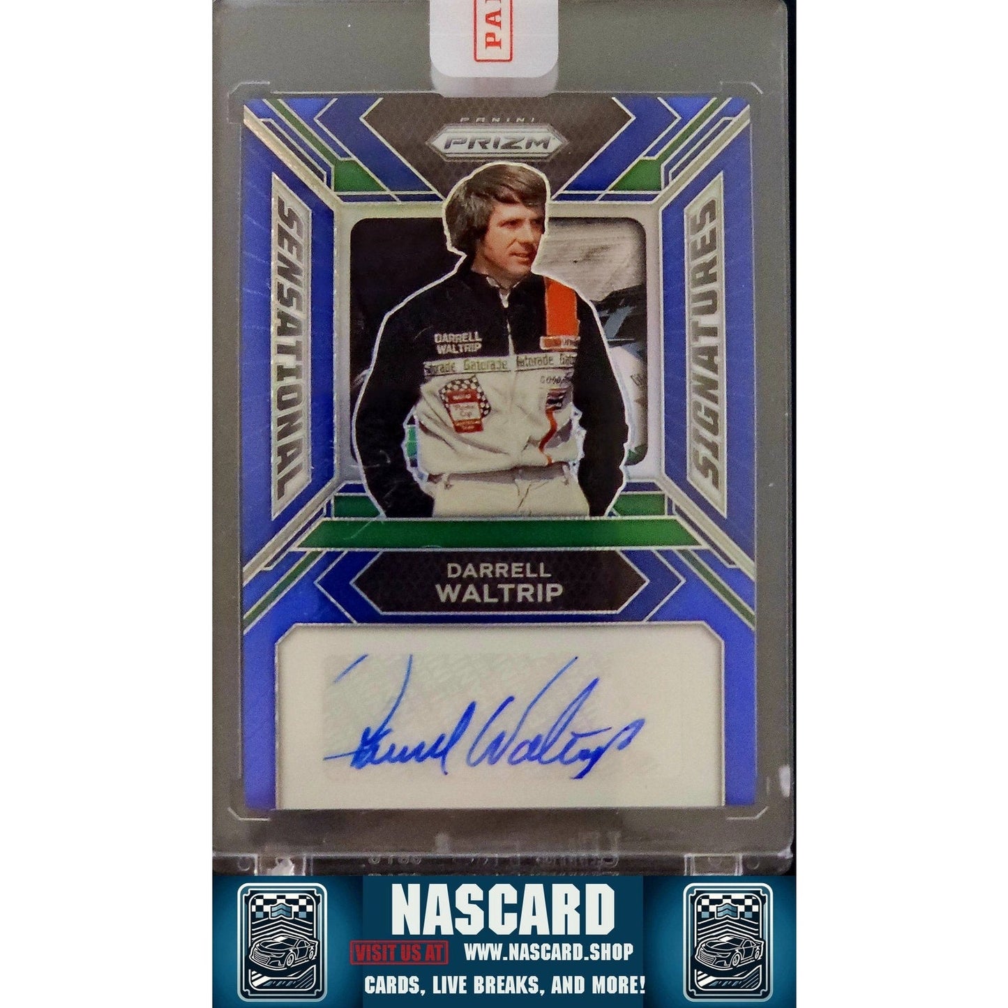 2024 Panini Prizm #SS-DWP Darrell Waltrip Sensational Signatures Blue #/35