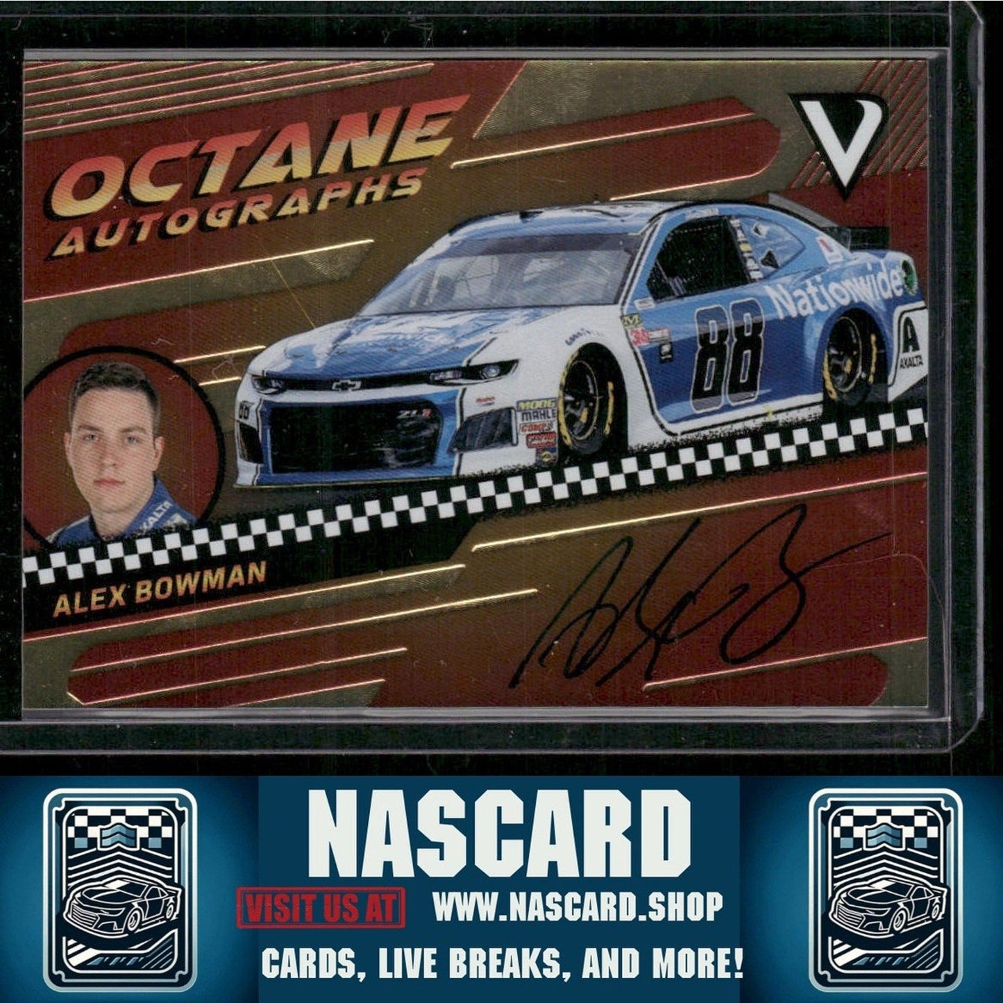 2018 Panini Victory Lane #OA-AB Alex Bowman Octane Autographs Gold #/99