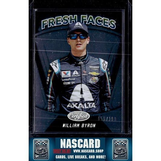 2018 Panini Certified #FF3 William Byron Fresh Faces #/199