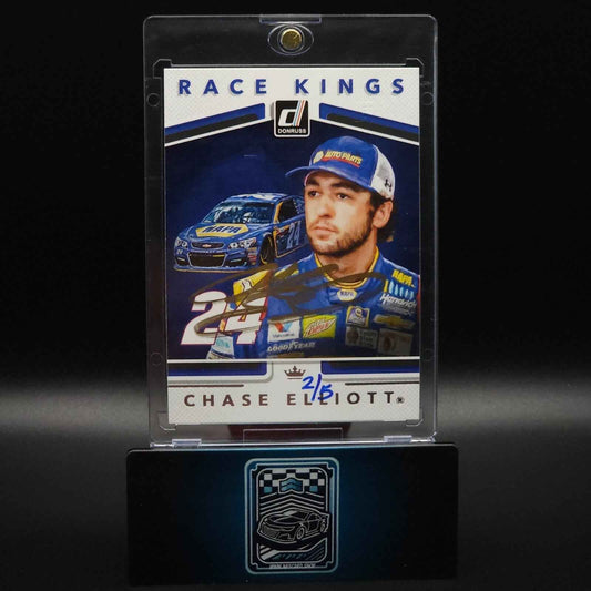 2018 Panini Donruss NASCAR Race Kings Buyback #10 Chase Elliott Autograph 2/5
