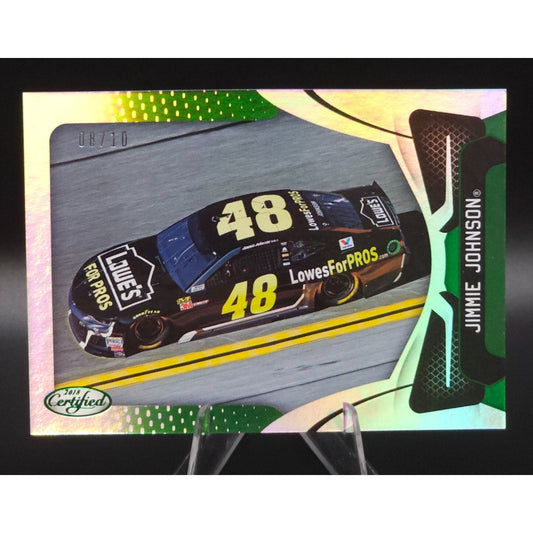 2018 Panini Certified Racing Cars Jimmie Johnson #94 Green 08/10