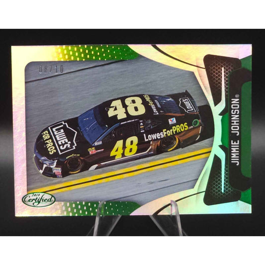 2018 Panini Certified Racing Cars Jimmie Johnson #94 Green 08/10