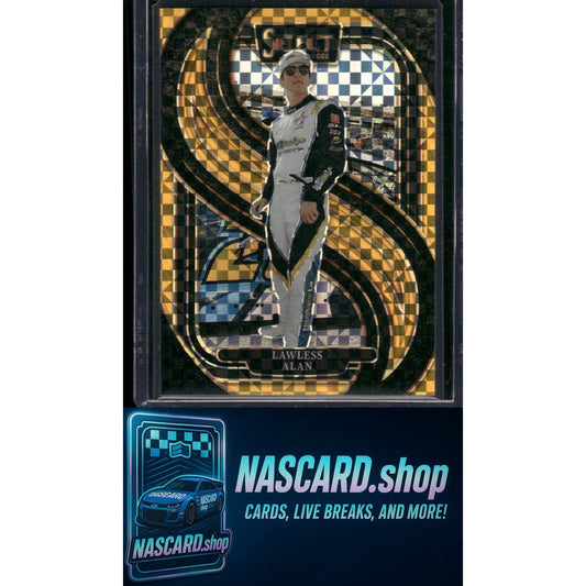 2025 Panini Select Trackside #216 Lawless Alan Gold Power Plaid #01/13