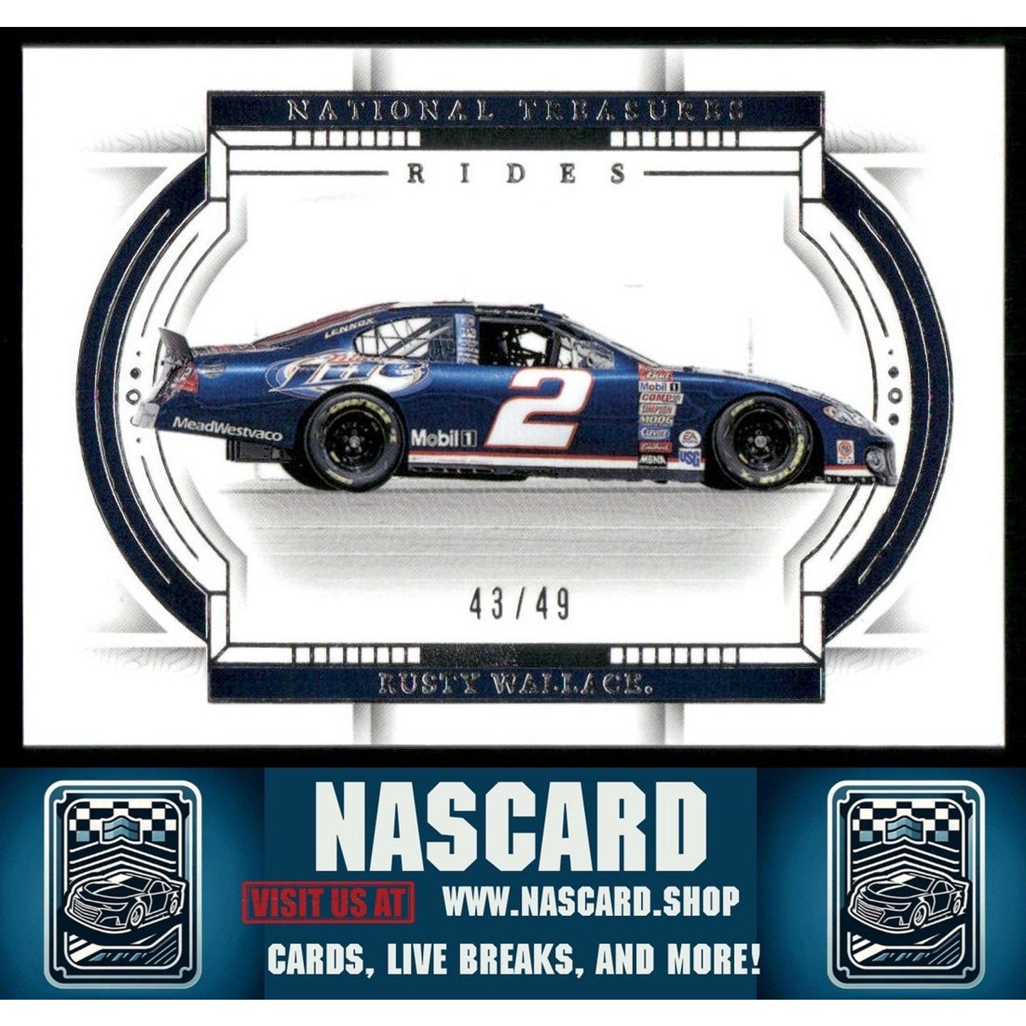 2024 Panini National Treasures #80 Rusty Wallace #/49