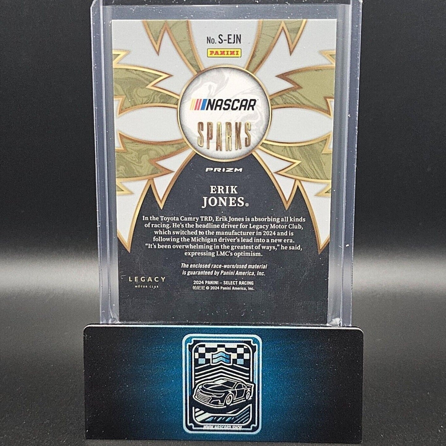 2024 Panini Select - Sparks #S-EJN Erik Jones (MEM)