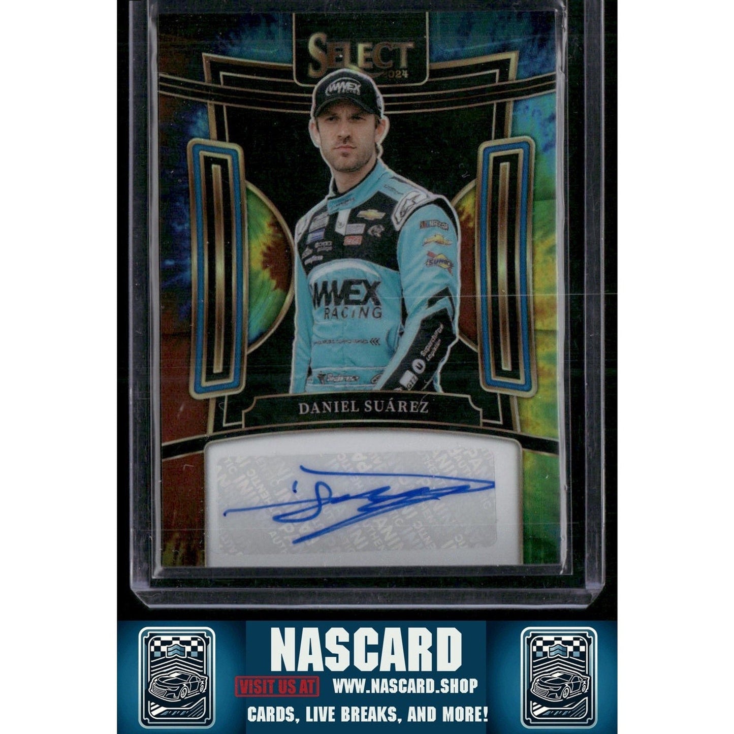 2024 Panini Select #S-DSZ Daniel Suarez Signatures Tie-Dye Prizms