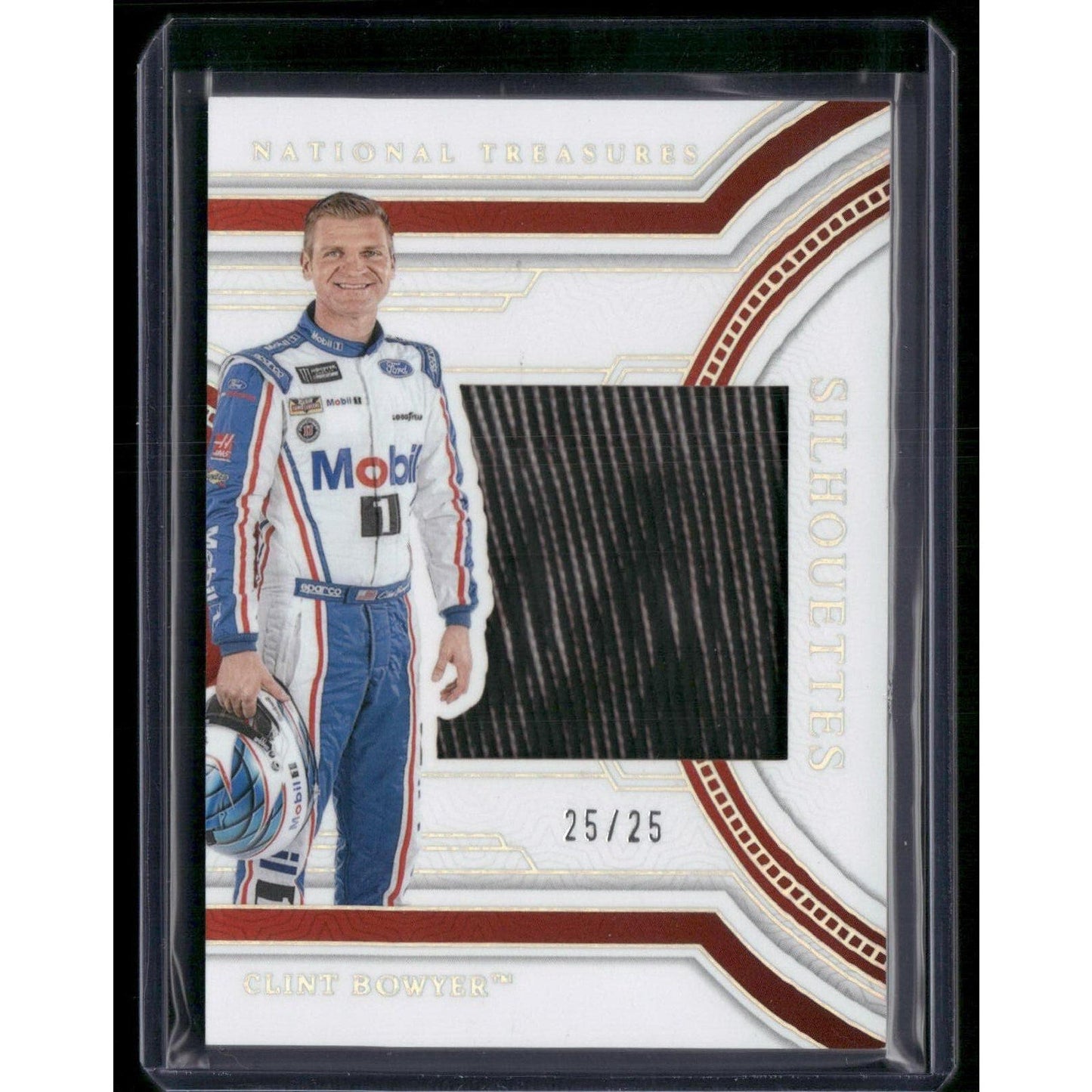 2024 Panini National Treasures Clint Bowyer Silhouettes Holo Silver #25/25
