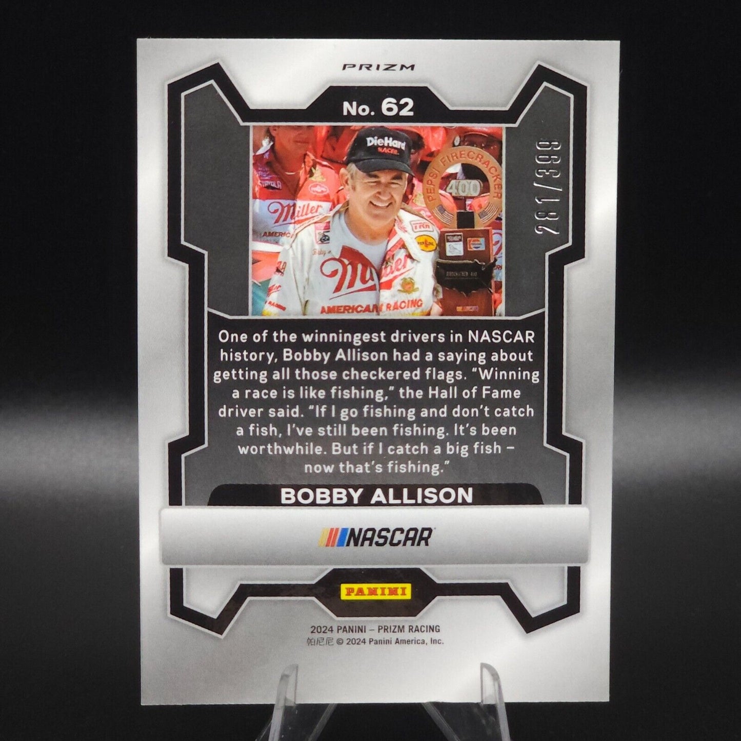 2024 Panini Prizm Racing Pulsar #62 Bobby Allison /399