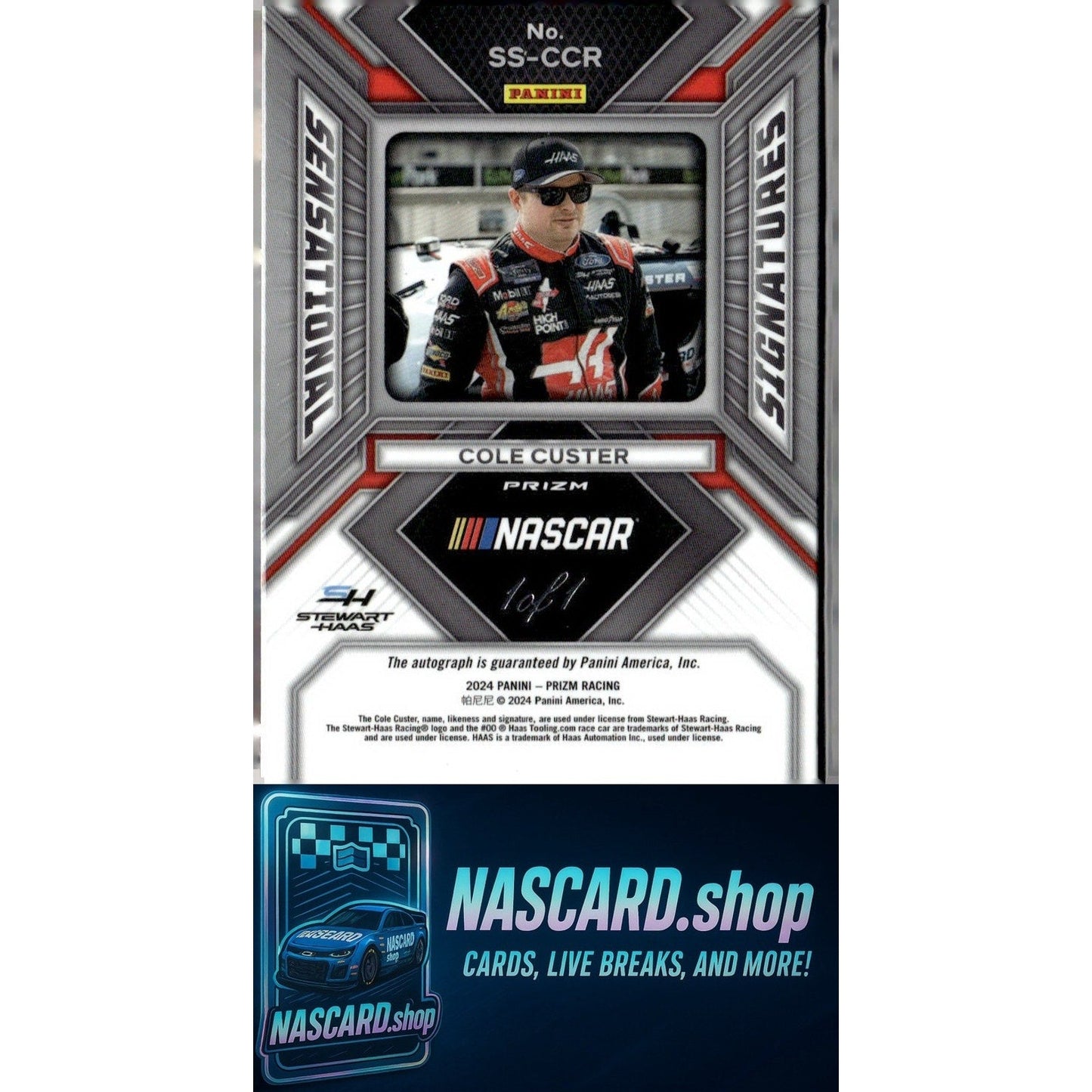 2024 Panini Prizm Cole Custer Sensational Signatures Gold Vinyl #1/1