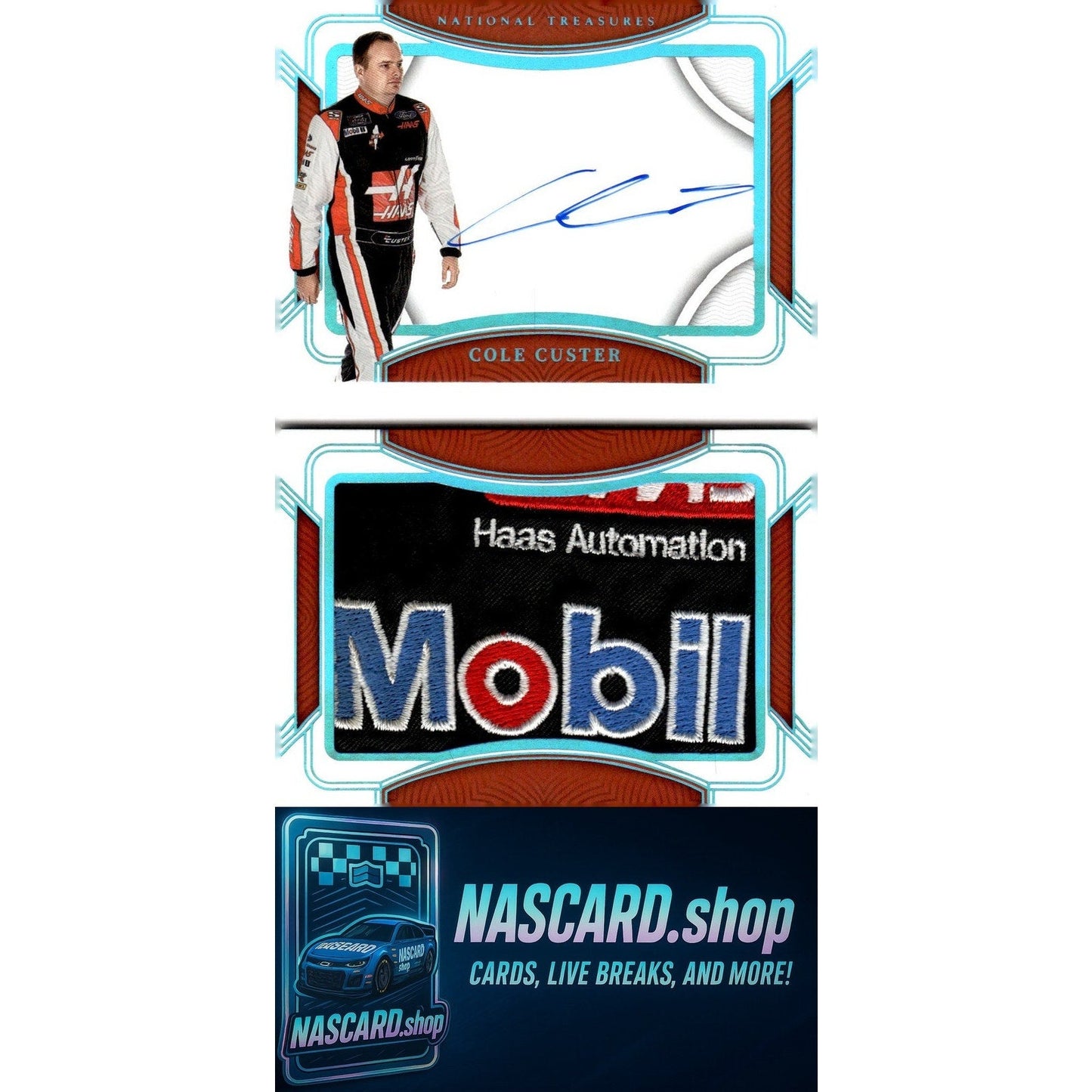 2023 National Treasures Cole Custer Jumbo Firesuit Mobil Patch Booklet #1/1