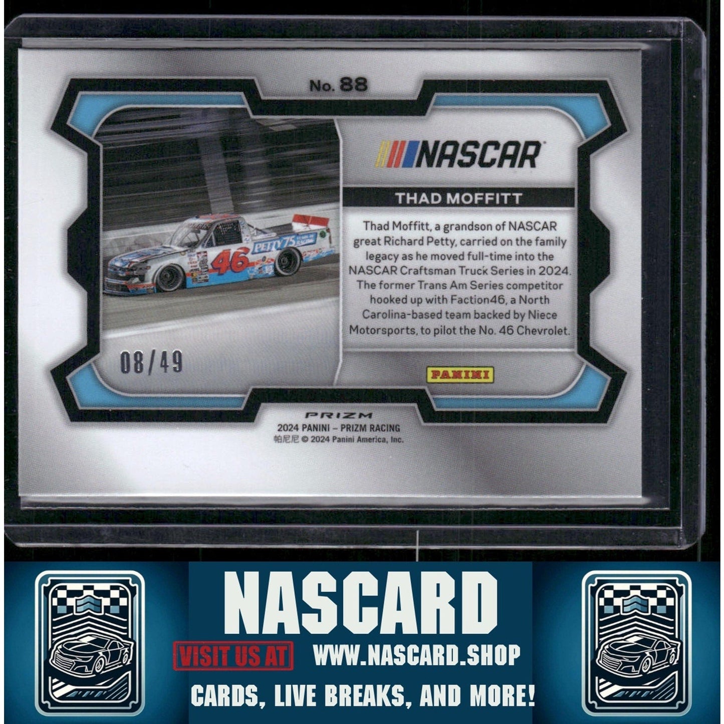 2024 Panini Prizm #88 Thad Moffitt Carolina Blue