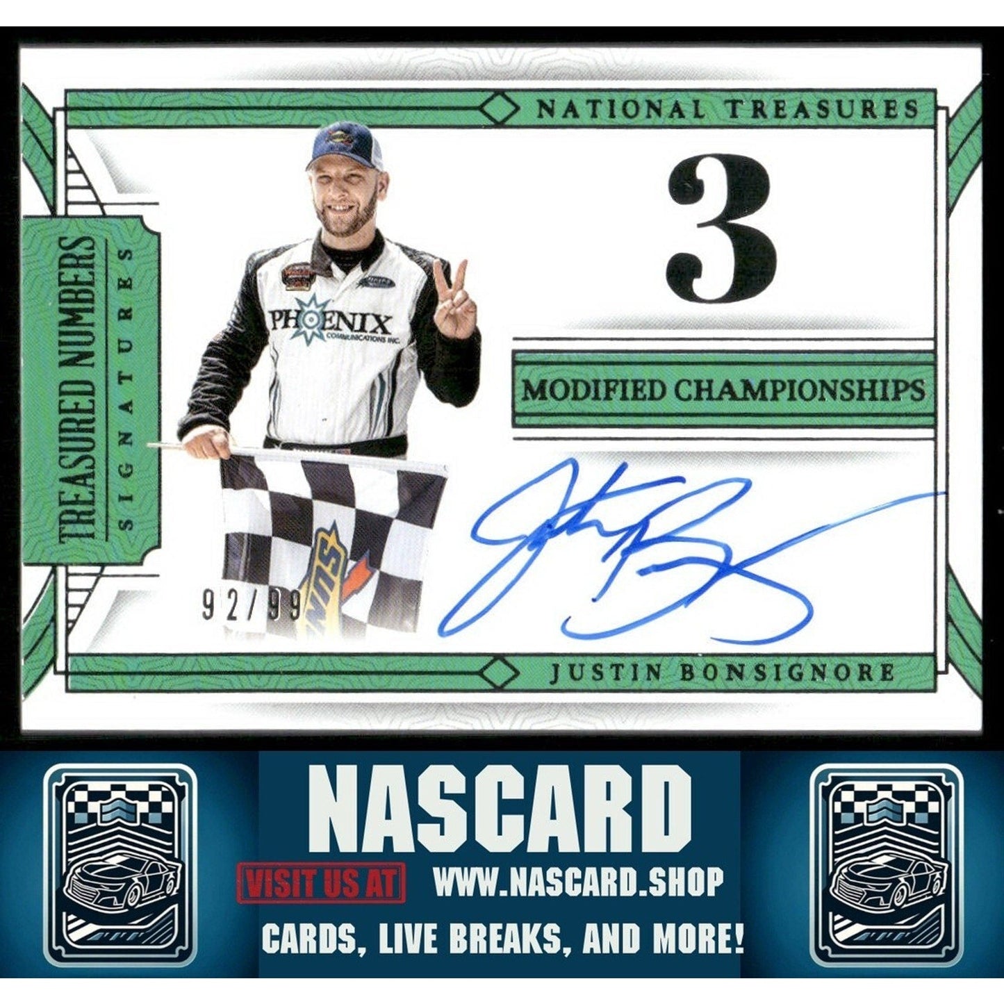 2024 National Treasures Treasured Number Signatures Justin Bonsignore /99