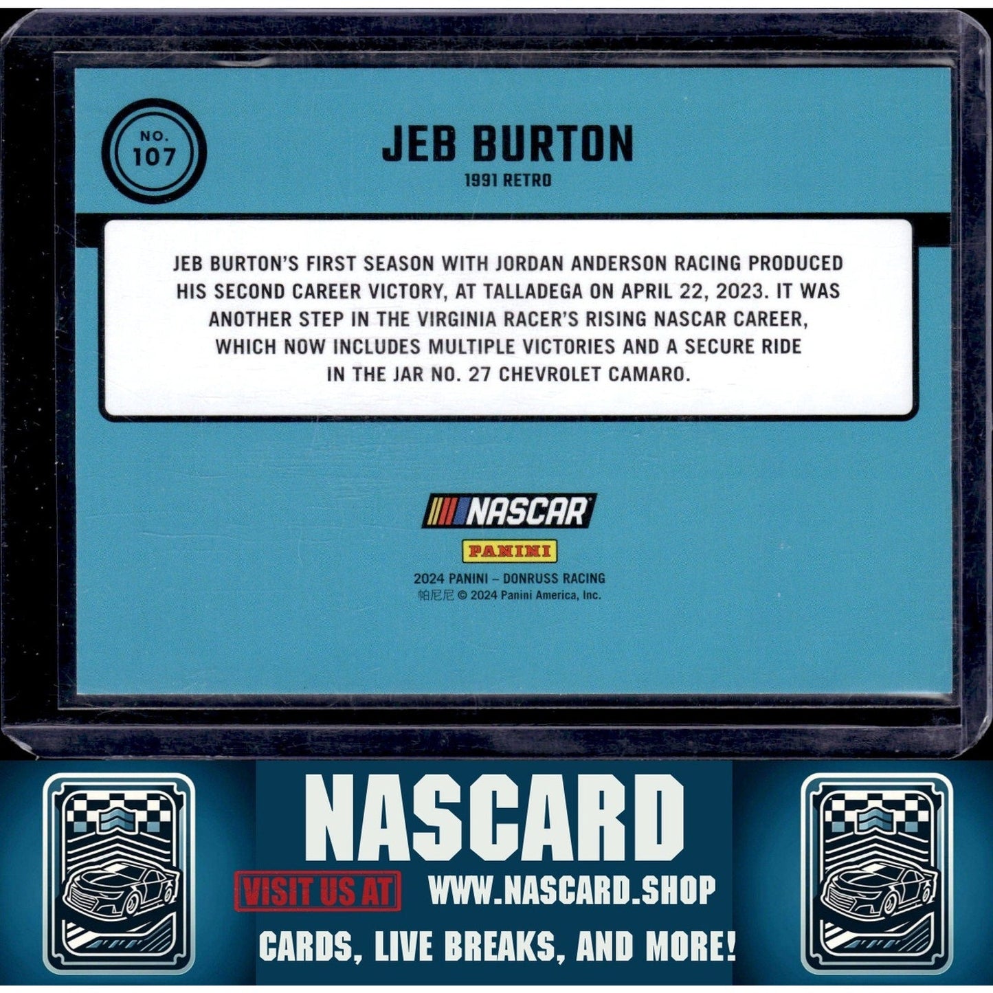 2024 Donruss #107 Jeb Burton Purple #/99