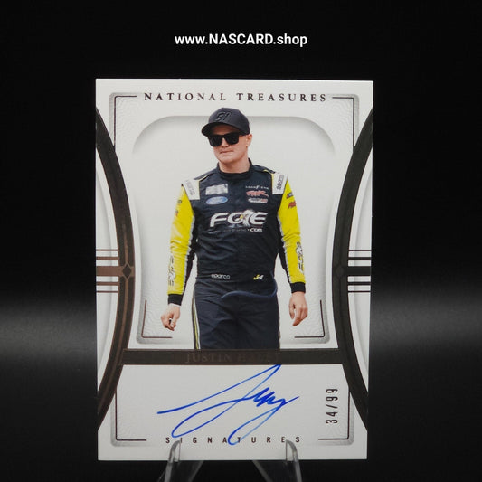 2024 Panini National Treasures Signatures Justin Haley /99