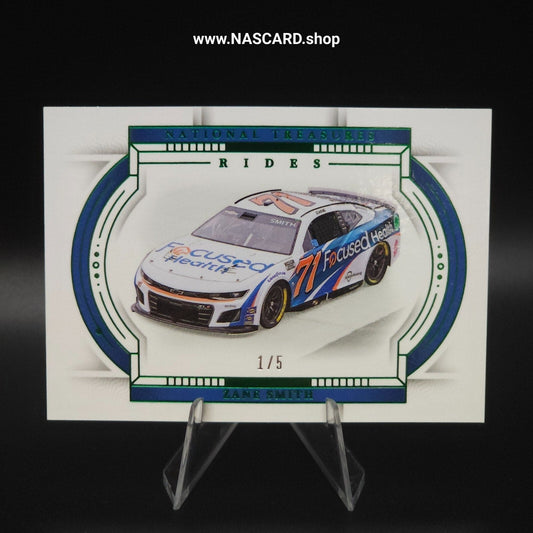 2024 Panini National Treasures Rides #59 Green Zane Smith 1/5