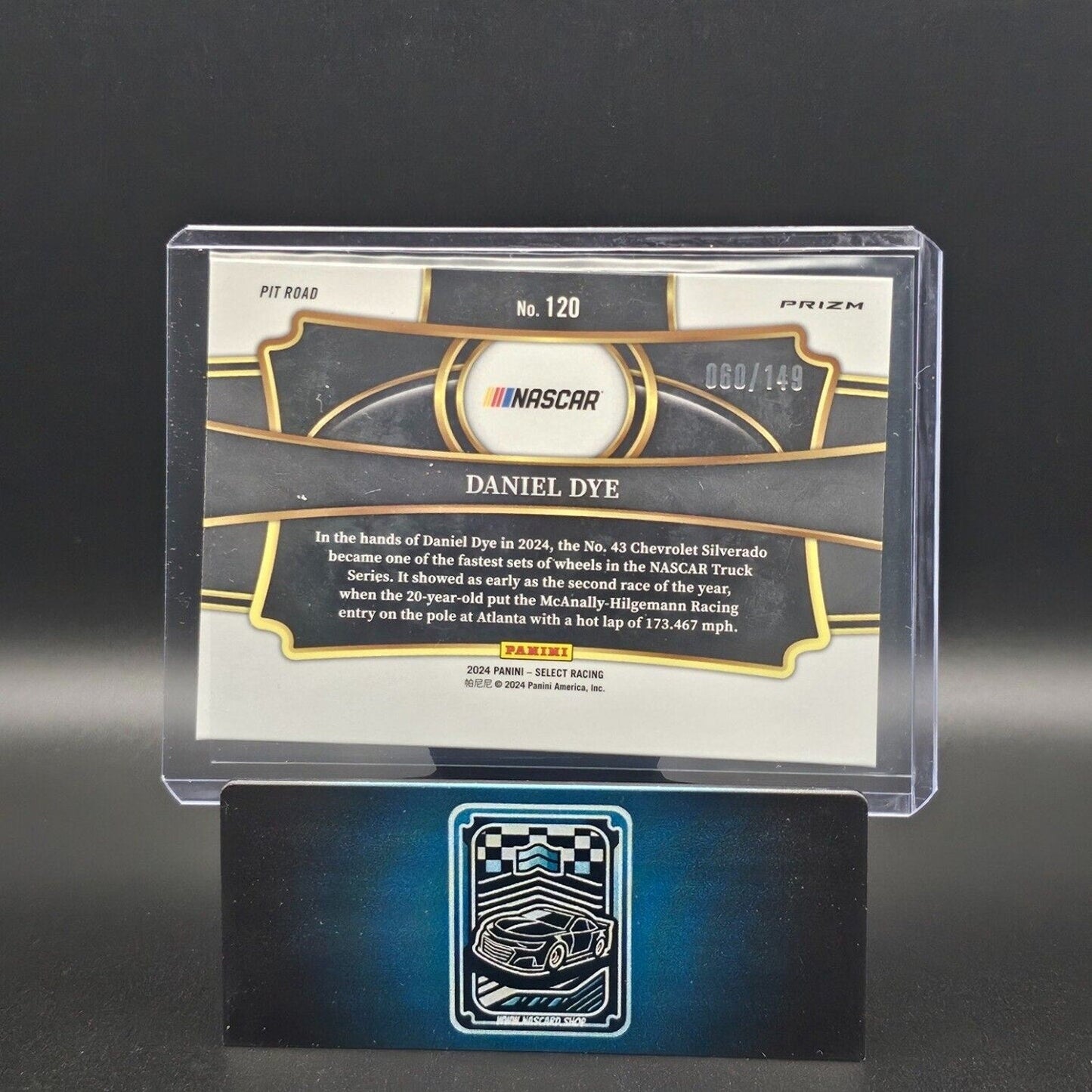 2024 Panini Select - Pit Road Red And Blue Prizm #120 Daniel Dye /149