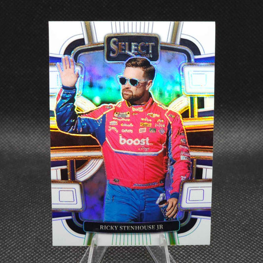 2024 Panini Select Racing Grandstand White Prizm #12 Ricky Stenhouse Jr. 54/99