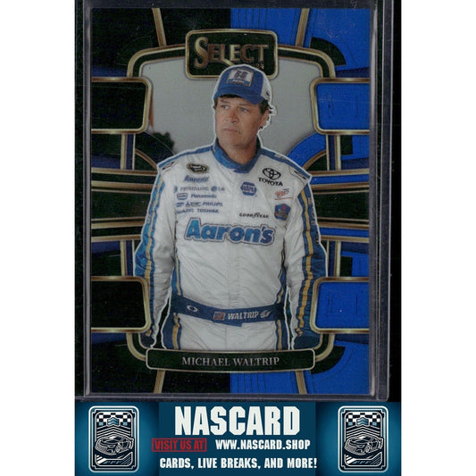 2024 Panini Select #71 Michael Waltrip Black and Blue Prizms #/49