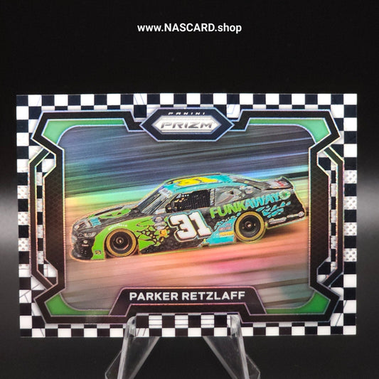 2024 Panini Prizm Racing Rides Checkered Flag Prizm #9 Parker Retzlaff /75