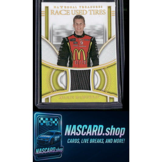 2024 National Treasures Jamie McMurray Race Used Tires Holo Gold 01/10