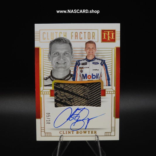 2024 National Treasures Clutch Factor Holo Gold Clint Bowyer 05/10