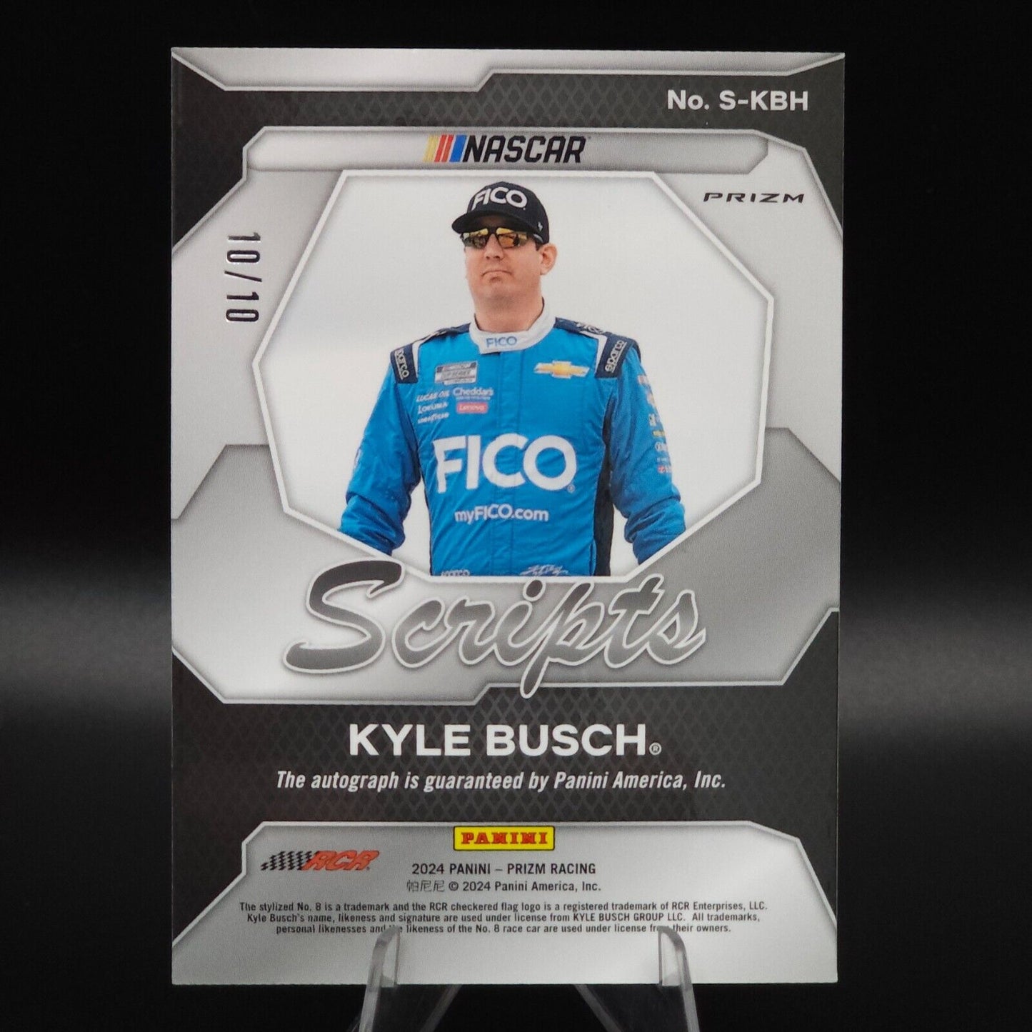 2024 Panini Prizm Racing Scripts Mojo #S-KBH Kyle Busch 10/10
