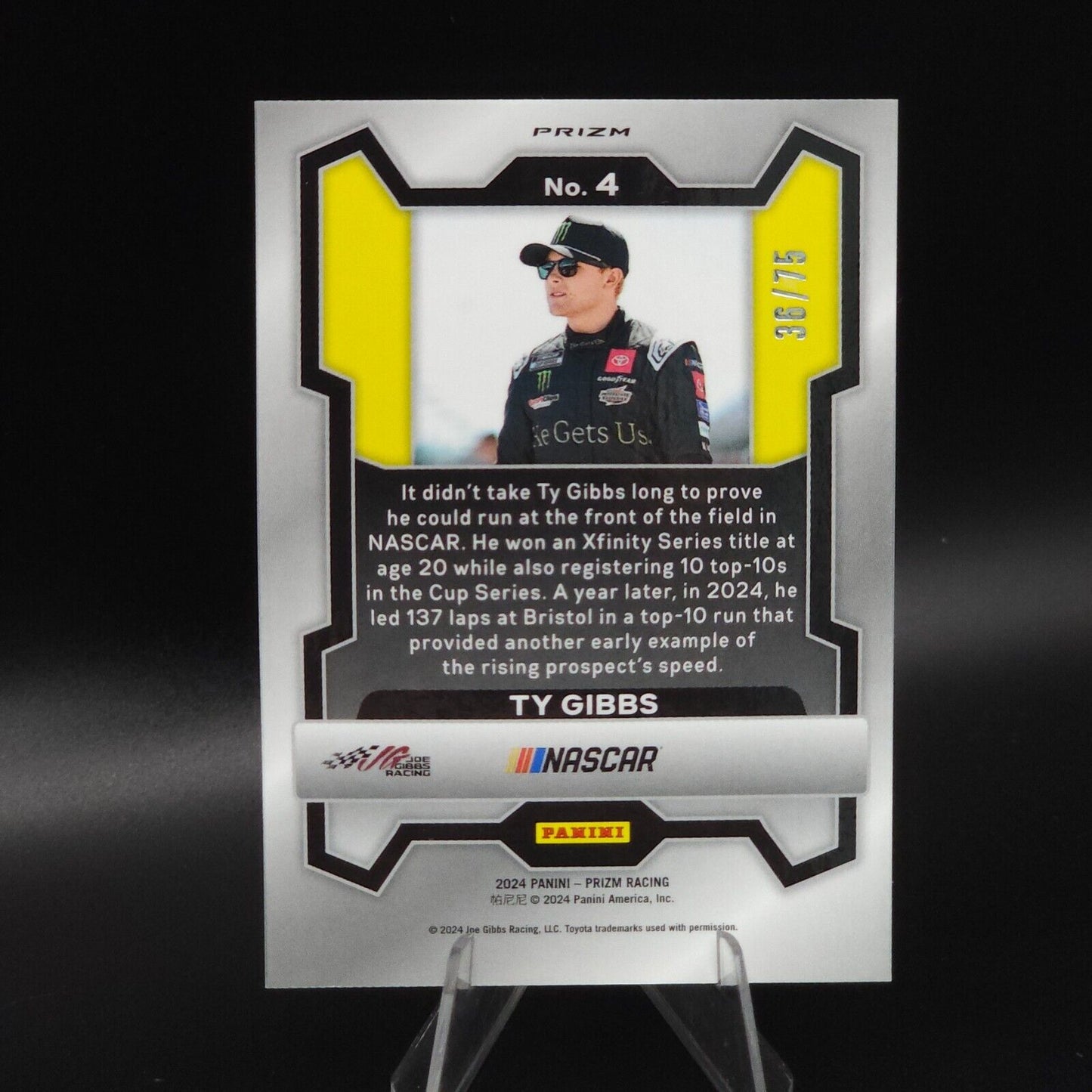 2024 Panini Prizm Racing Blue Pulsar #4 Ty Gibbs /75