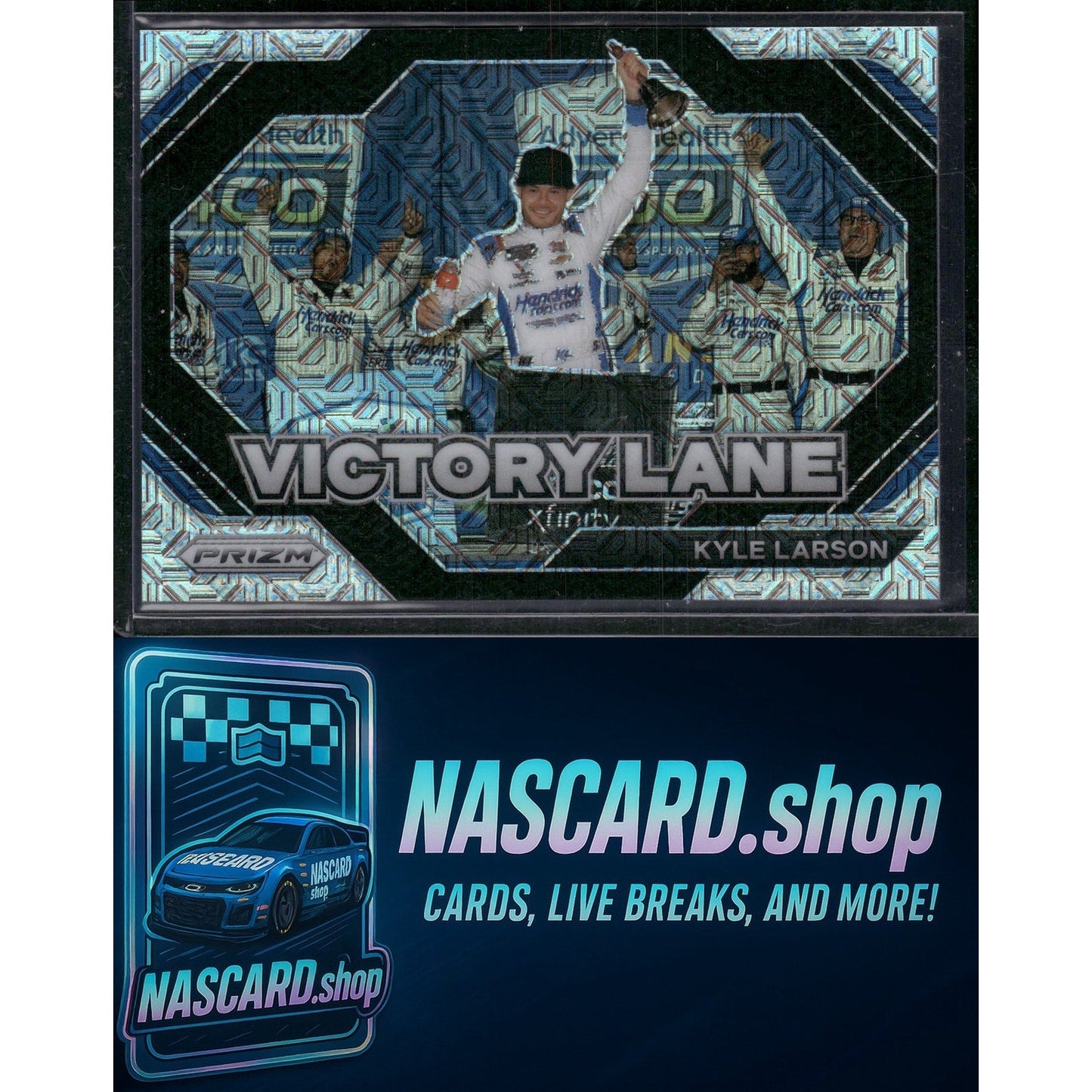 2024 Panini Prizm #23 Kyle Larson Victory Lane Mojo #/25