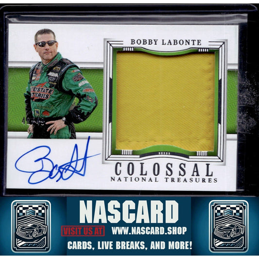 2024 Panini National Treasures Bobby Labonte Colossal Material Auto #/49