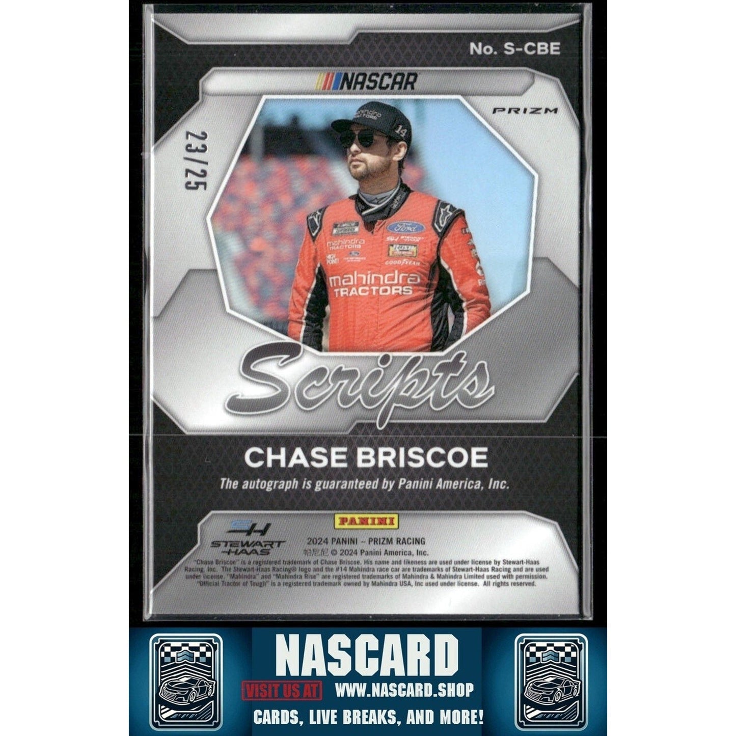 2024 Panini Prizm Racing Scripts Mojo Prizm Chase Briscoe /25