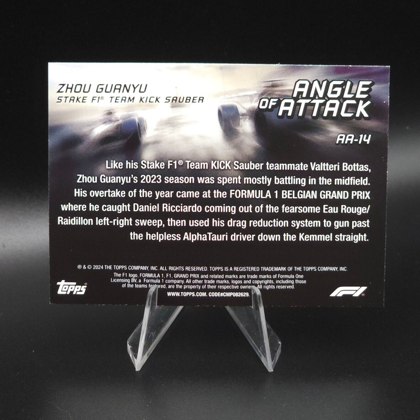 2024 Topps Paddock Pass Formula 1 - Angle of Attack #AA-14 Zhou Guanyu