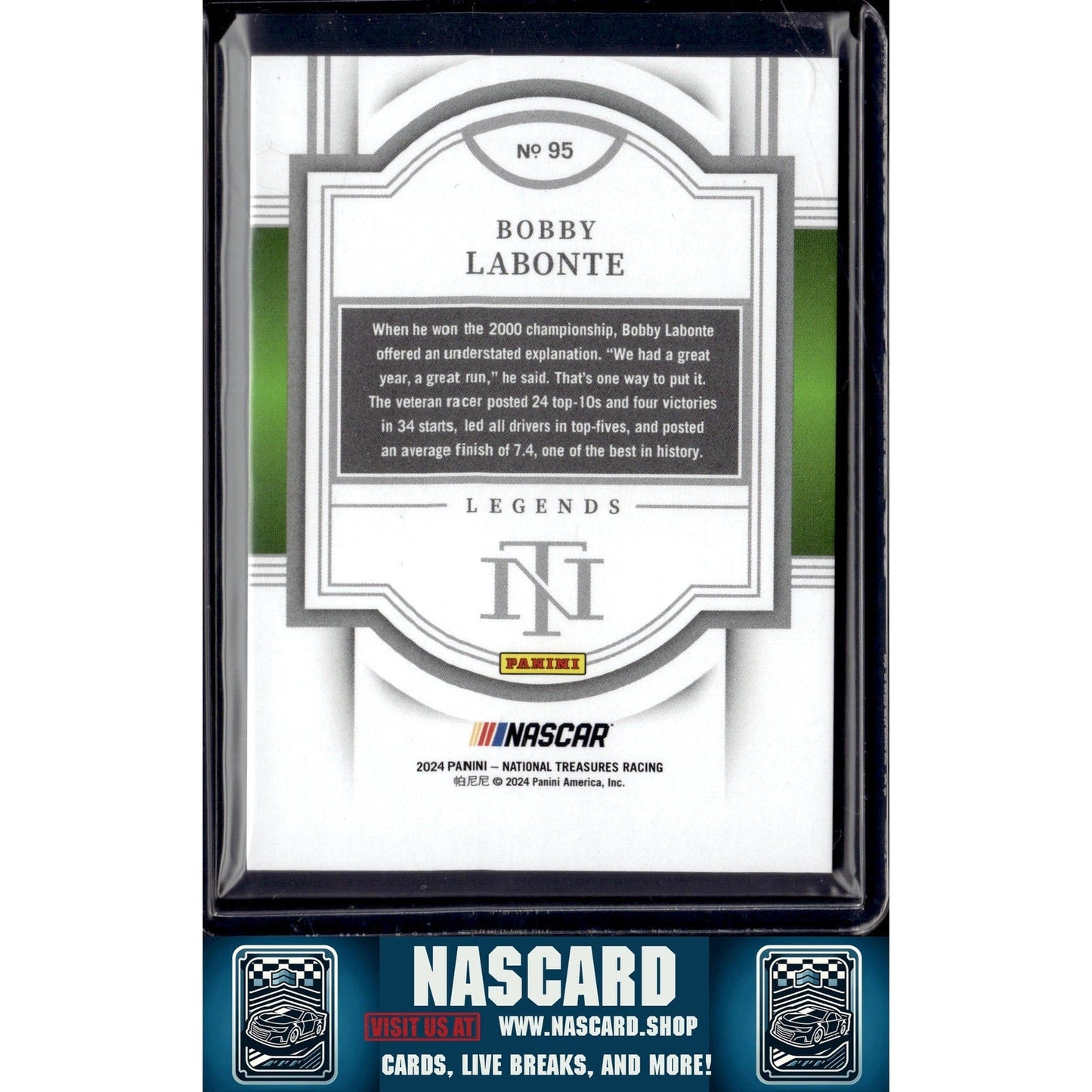 2024 Panini National Treasures #95 Bobby Labonte Purple #1/3